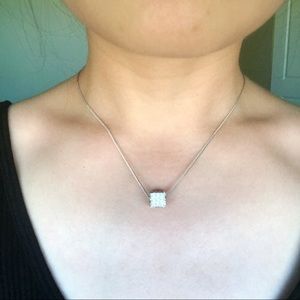 Swarovski crystal cube necklace